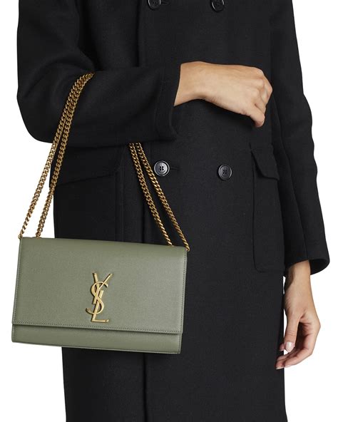 sac ysl rose poudré|SAINT LAURENT Grain De Poudre Medium Monogram Kate .